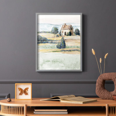 «On The Countryside II», reproduction encadrée - bois massif