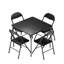 Ensemble de table de salle à manger 5 pièces Lodovico pour 4 personnes, ensemble de 4 tables pliantes portatives et chaises pliantes rembourrées