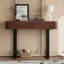 Console en bois massif avec conception cannelée et rangement, idéale pour diverses pièces-290271239