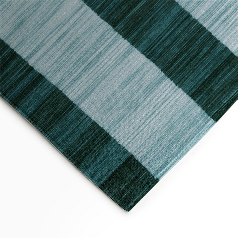 Tapis d'intérieur et d'extérieur à carreaux bleu, Rectangulaire 3 pi x 5 pi