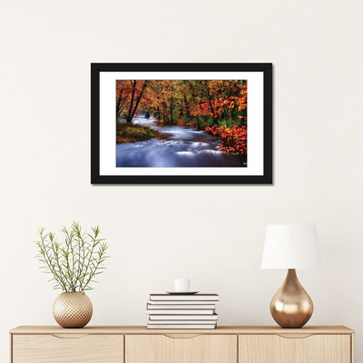 Meandering Lamingtorn River With Autumn Colors, New Jersey