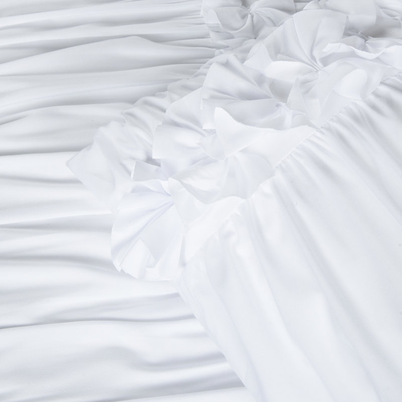 Farmhouse / Country Polyester Comforter, King Comforter + 6 Additional Pieces, White