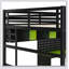 Wood Loft Bed With Desk, Shelves, LED Lights, USB Ports And Pegboard-187432586
