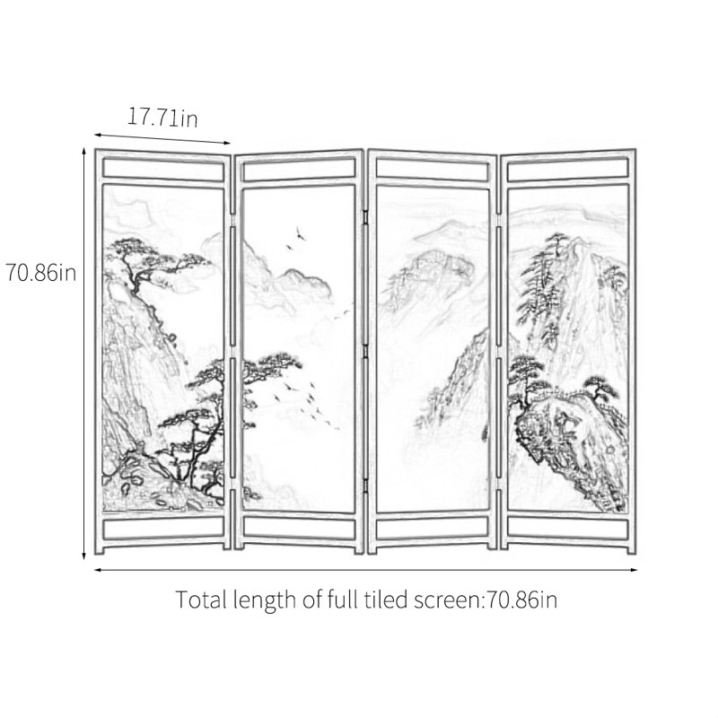 Kinny, 70.86" H x 70.86" W x 1.18" D