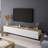 Reyes Nordic Oak Effect And White Wall Mounted Floating Wide Large Tv Unit