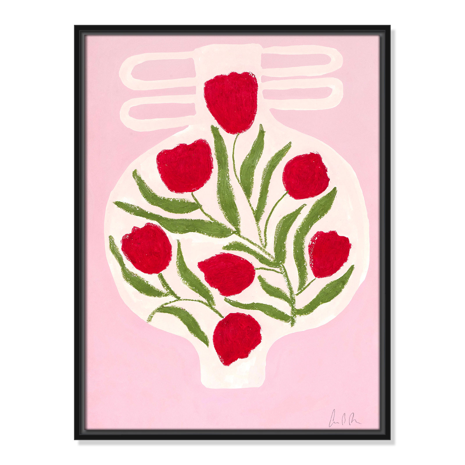 Vase No. 02 Print by Camilla Bergqvist, Black, 25.5" H x 19.5" W