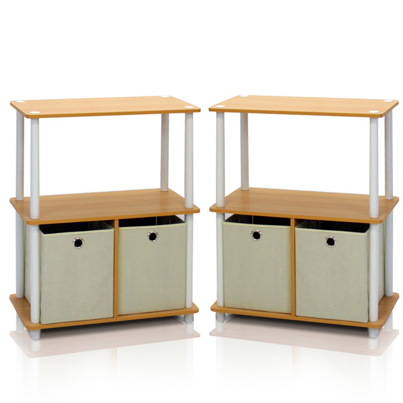 Joseph 24'' W Plastic Shelving Unit, Beech