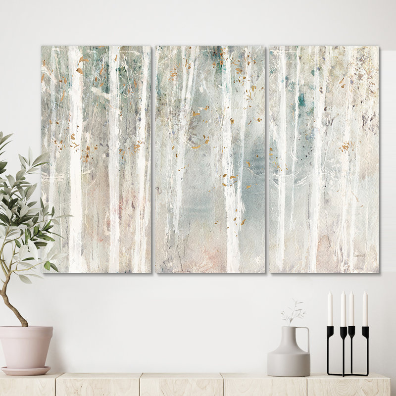 Farmhouse «A Woodland Walk into the Forest III», peinture à multiples images sur toile, H 40 po x l 60 po x P 1 po