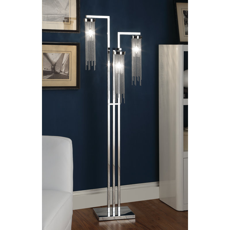 Kants 61'' Chrome Novelty Floor Lamp