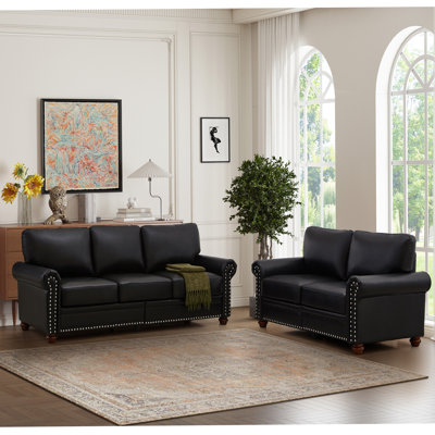 Modular 2+3 Sectional Sofa With Dual Under-Seat Storage Compartments, Premium Faux Leather Upholstery And Reinforced Solid Wood Frame For Long-Lasting Comfort And Space-Saving Utility.