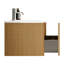 Meuble-lavabo de salle de bain flottant 30 po - Texture chêne naturel et lavabo en céramique blanche-2070048939-2070048941