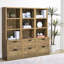 Bibliothèque à 3 tablettes avec tiroir verrouillable, bois d'ingénierie à utiliser, égratignure, objets de valeur dans la chambre à coucher avec bois, idéal pour ranger des livres