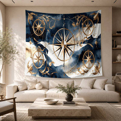 Nautical Compass borders Wall Tapestry