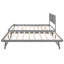 Lit plateforme double avec lit gigogne réglable, gris