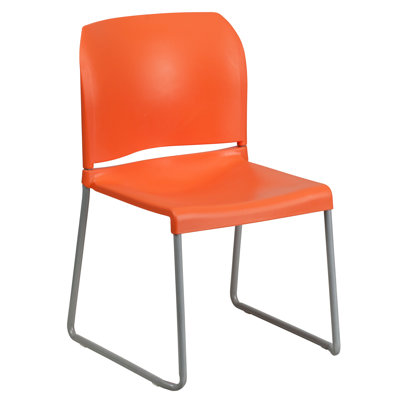 Oliverson 880 lb. Capacity Full Back Contoured Stack Chair with Powder Coated Sled Base