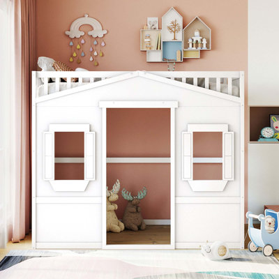 House Loft Bed with Ladder for Bedroom