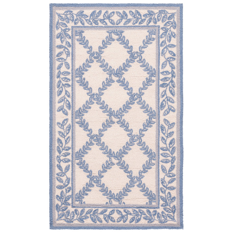 Roseta Hand Hooked Wool Pile Geometric Rug