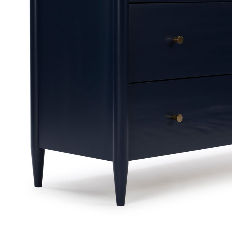 Commode à 3 tiroirs avec compartiment supérieur divisé Harbor, Bleu