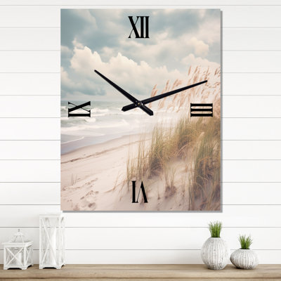 Beach Grass Landscape IV - Nautical & Beach Very Large Wall Clocks
