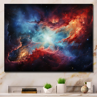 " Orange Blue Astronomical Galaxy Dreams II "