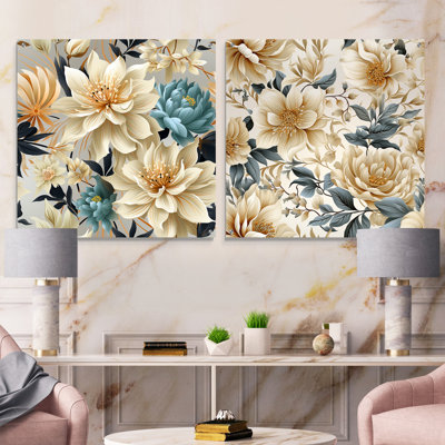 Capucine - ensemble de 2 art mural en verre acrylique