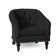 Fauteuil demi-tonneau à coussin en duvet capitonné de 35 po de largeur Siena