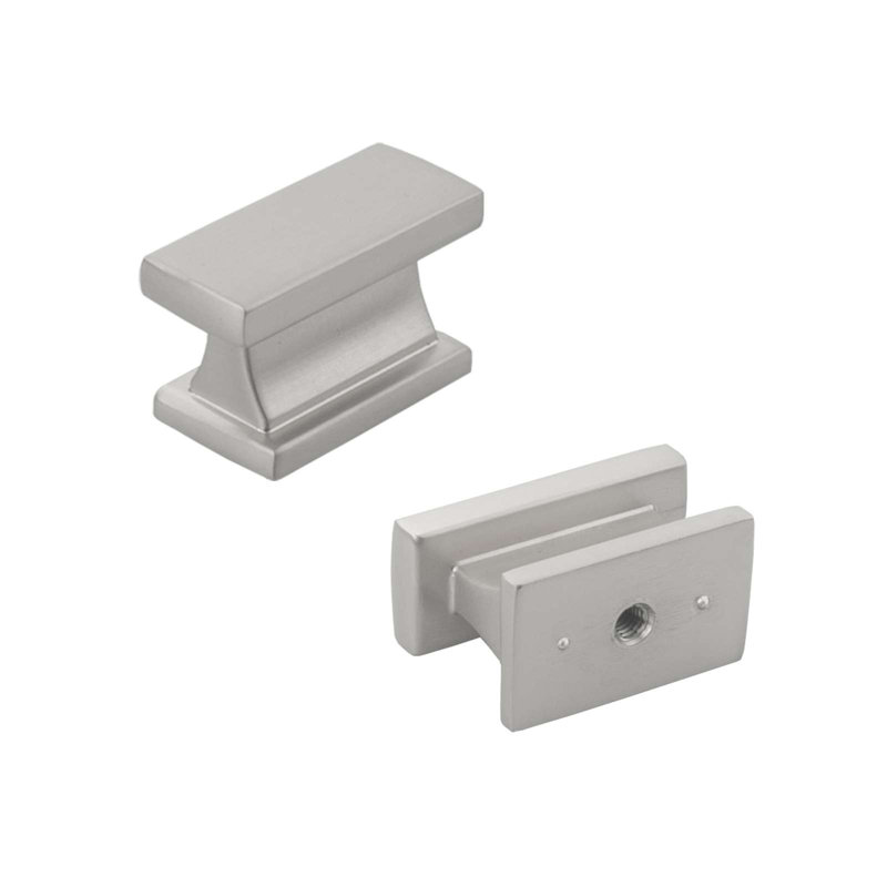 Poignée rectangulaire 1 3/8 po Modket, Nickel brossé