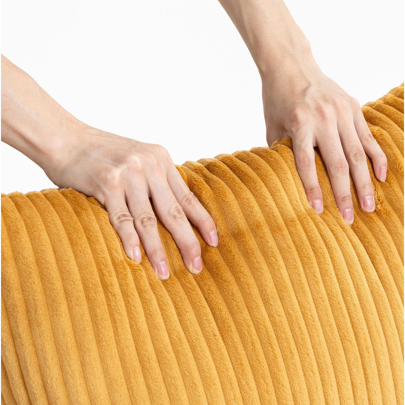 Canapé modulaire Boneless pouvant être combiné librement, Velours côtelé orange