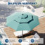 Parasol de marché rond à 3 niveaux de 10 pi avec parasol rond de marché avec manivelle et bouton-poussoir inclinable UV-2060118211
