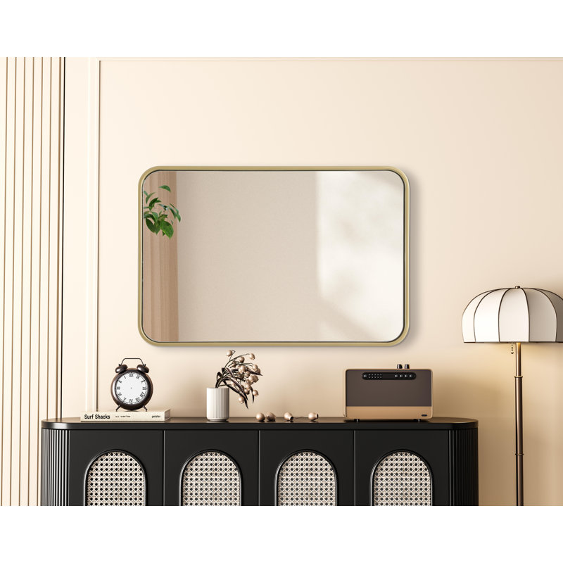 Erath Contour Metal Mirror, Brass, 30" x 20"
