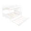 Lit superposé double au-dessus de grand lit double avec tablettes de rangement, escalier, lit gigogne et lumière DEL, blanc-2087019473