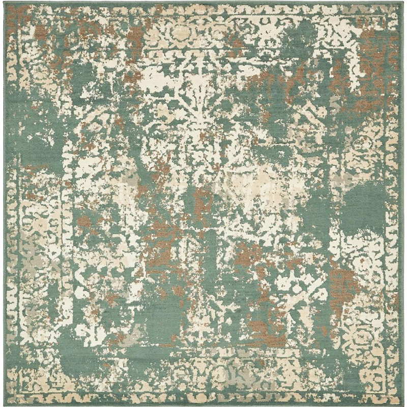 Everalda Geometric Indoor Rug, Square 8'