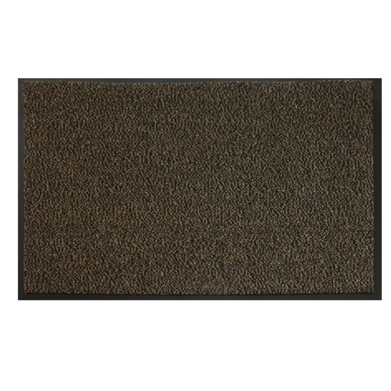 Non-Slip Indoor Doormat, Brown, Rectangle 40 x 60cm
