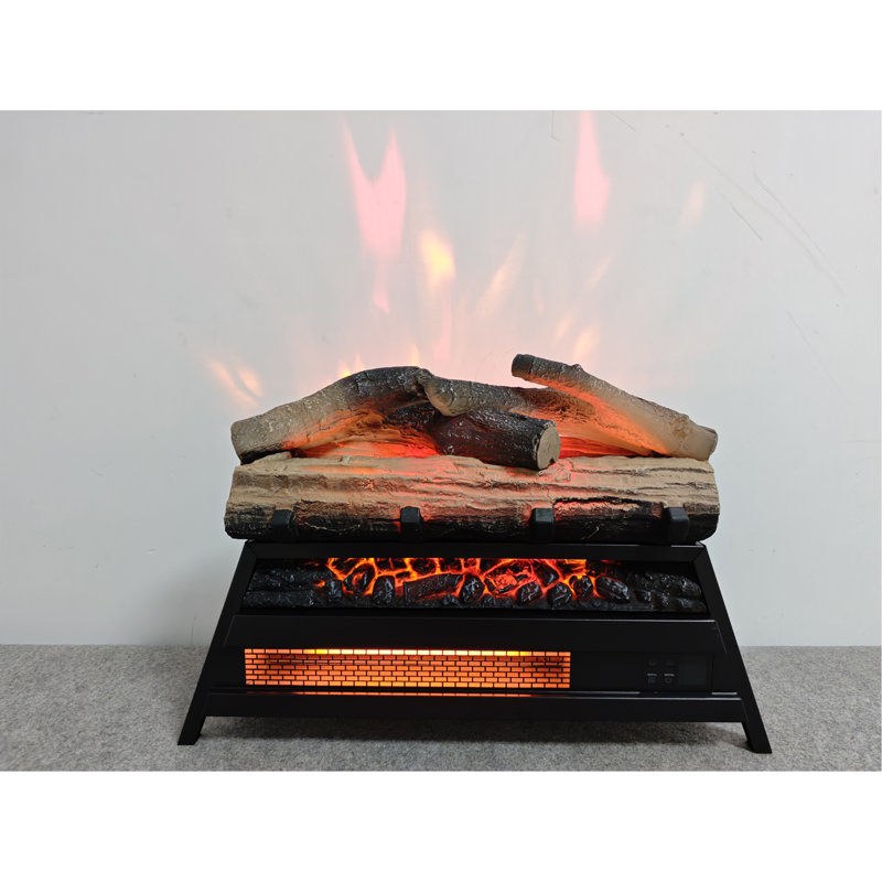 Electric Fireplace 3D Log Set Insert with Infrared Heater, Modern Design and Easy Installation for Indoor Use