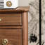 Commode d'appoint en bois massif noyer noir