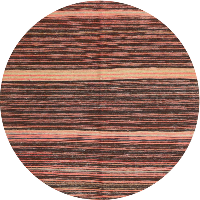 Tapis brun / beige / vert Beesley, Rond 4 pi