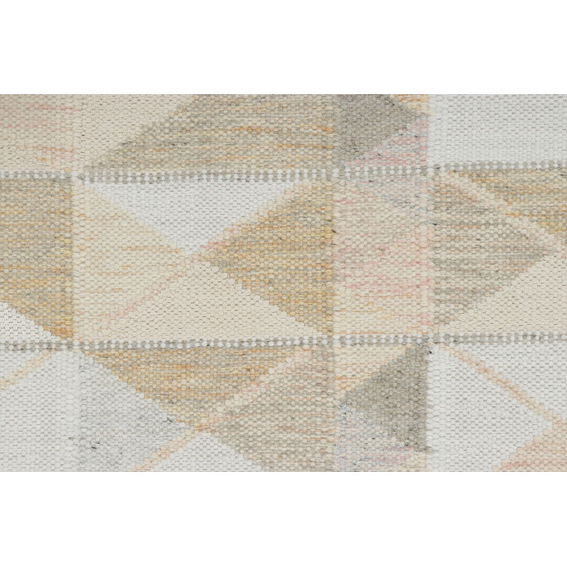 Scandinavian Wool Geometric Area Rug, Rectangle 5' x 8'
