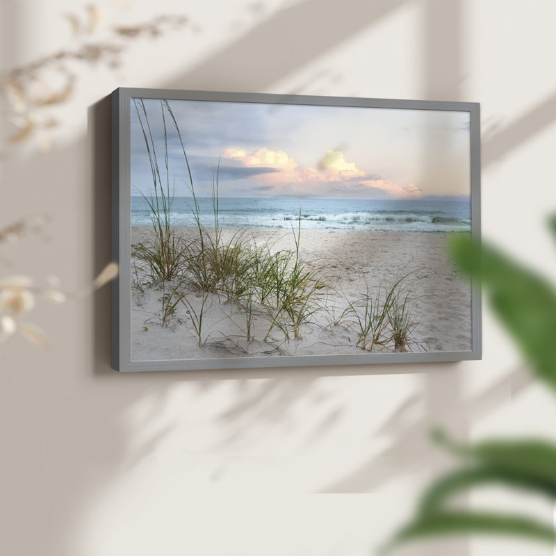 Beach Driftwood -Framed Print - Restickable, 22" H x 28" W, Gray