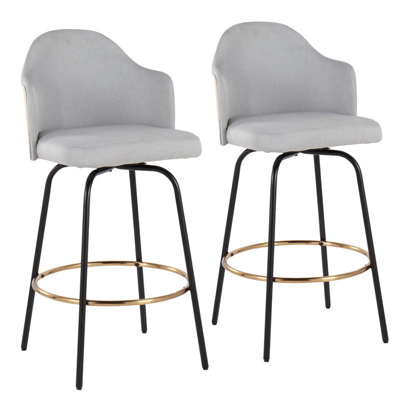 Tabouret de bar et de comptoir Arabelle, Gris anthracite, Hauteur du siège de 26 po
