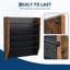 Mesh Mail Organizer Mail Sorter with Metal Frame & Density Board Base, Desktop Office Organizer, Metal Mesh Letter Holder & Mail Storage Rack