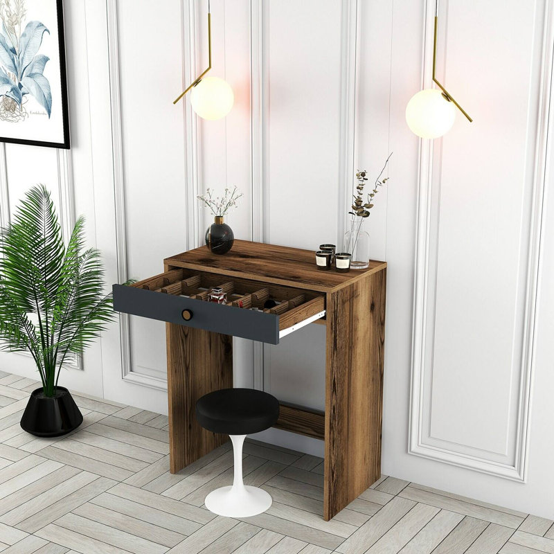 Phillipston Drafting Table, Walnut/Anthracite