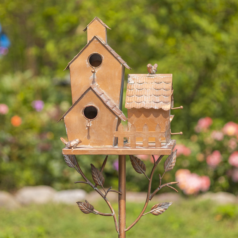New Britain Country Style Iron Birdhouse Stake