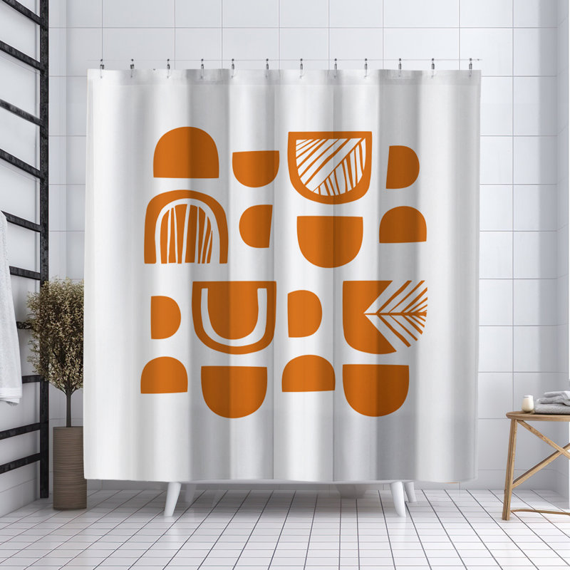 Rideau de douche Coco, Orange