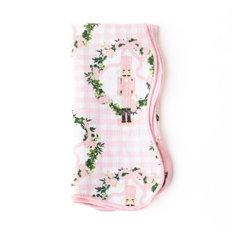Serviette de table Sugarplum Gingham, Rose