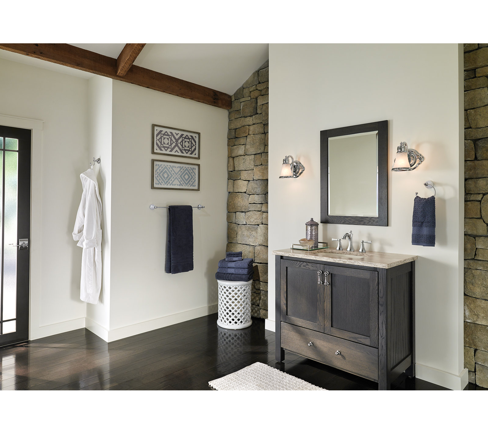 Wynford 18" Wall Mounted Towel Bar, Chrome