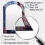 Blue And Gold Abstract Marble Essence I - Blue Modern Arch Wall Mirror-1396981573