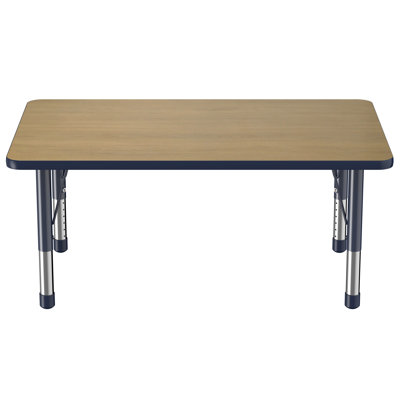 Rectangle T-Mold Adjustable Height Activity Table