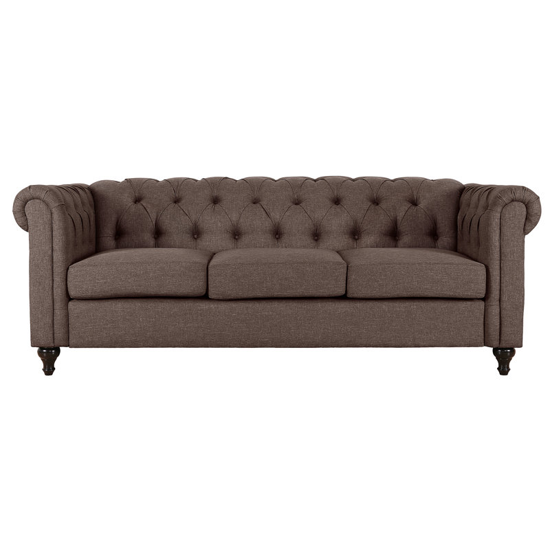 Mehar Upholstered 87.5'' Sofa, Brown