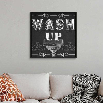 «Chalkboard Bath Signs III», reproduction d'impression sur toile