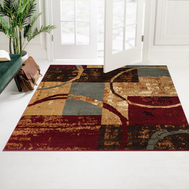 Tapis multicolore Adetomiwa, Carré 5 pi 3 po